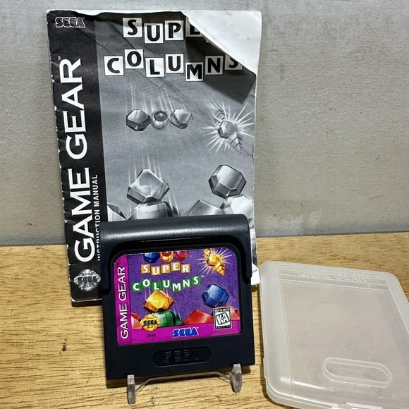 Super‎ Columns Sega Game Gear Game Cartridge Manual Case Puzzle 90s - Picture 4 of 4